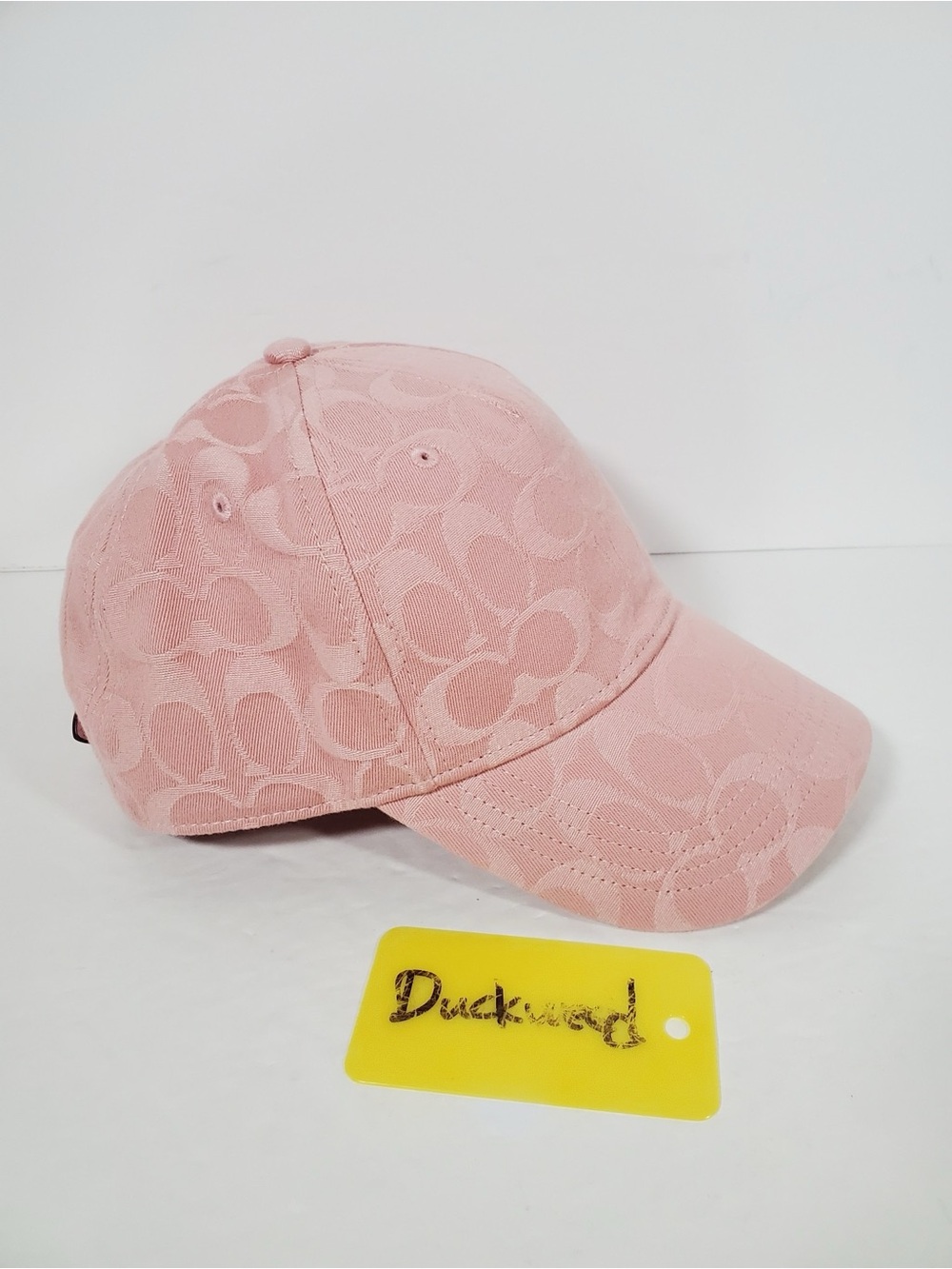 NWT Coach Unisex Signature Denim Baseball Hat Pink cotton Adjustable